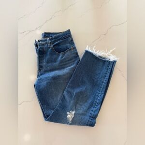 Levi's Blue Distressed Women's Jeans